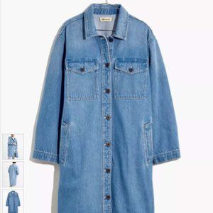 Madewell Denim Duster Coat Hughes Wash Never Worn
